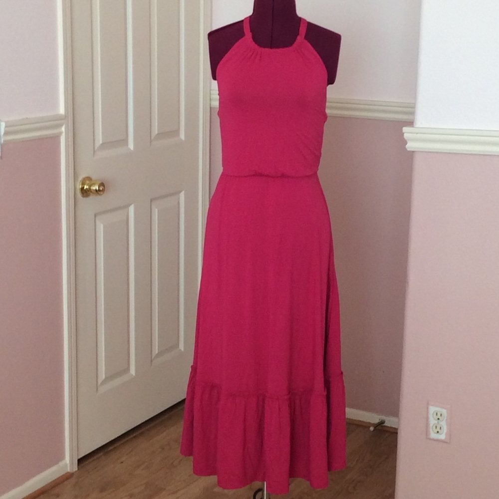 “NWT” Rachel Zoe Blouson Halter Midi Dress